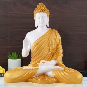 Buddha Idol Statue Showpiece Gift Gifting Item Polystone Home Decor Decoration